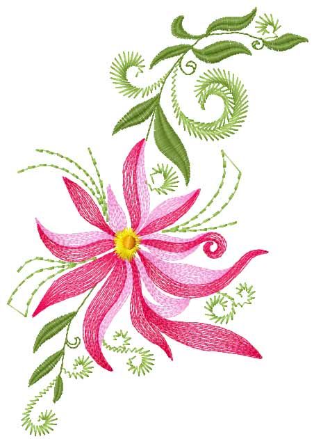 Flower free embroider design 43