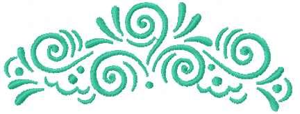 Green decoration free embroidery design 7