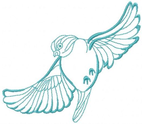 Blue bird free embroidery design 15