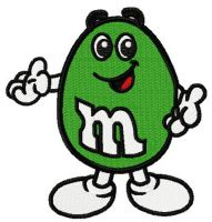 Green embroidery design