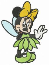 Minnie in Tinker Bell costume embroidery design