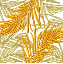 Leaves square form embroidery design