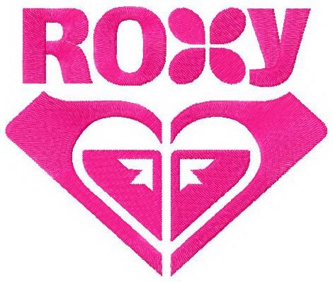 Roxy logo machine embroidery design