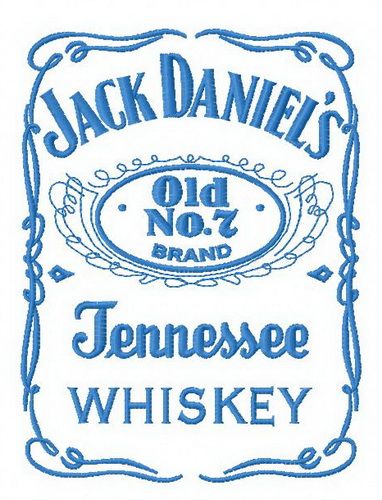 Jack Daniel's logo 2 machine embroidery design