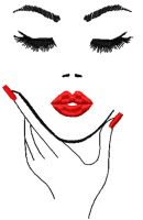 Pretty woman secret embroidery design