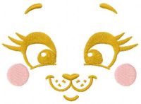 Happy bunny face free embroidery design