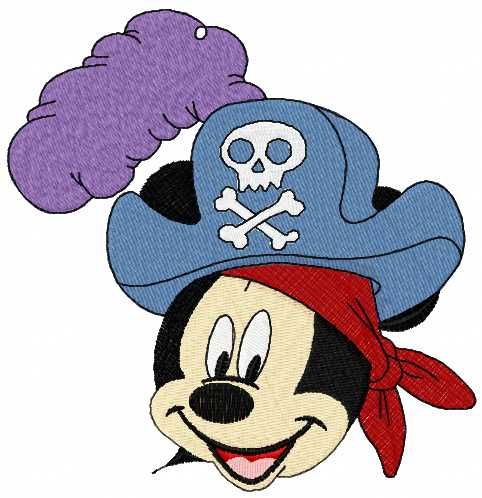 Mickey Mouse pirat embroidery design 2