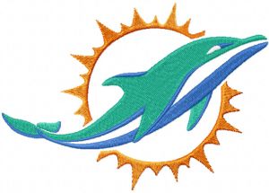 Miami Dolphins 2013 logo embroidery design