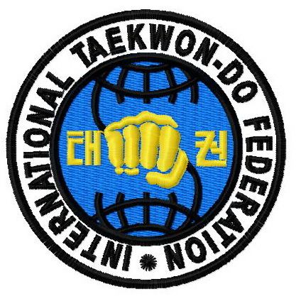 International Taekwon-do Federation logo machine embroidery design