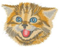 Small kitten embroidery design
