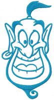 Genie one colored embroidery design