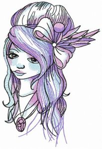 Depression embroidery design