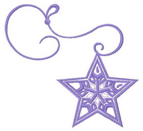 Star machine embroidery design