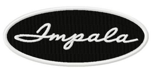 Impala logo machine embroidery design