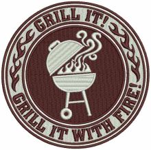 Grill It! embroidery design