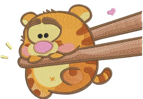 Sushi baby tigger embroidery design