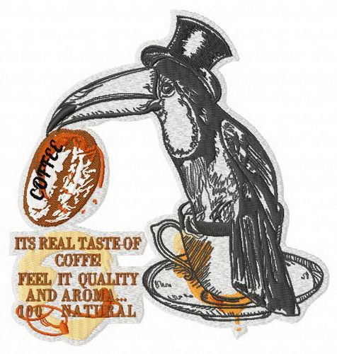 It's real taste of coffee machine embroidery design