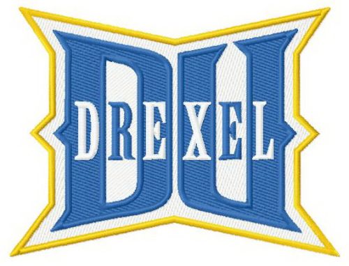 Drexel Dragons logo 2 machine embroidery design