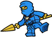 LEGO Ninjago Jay embroidery design