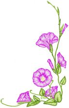 Morning Glory Flower embroidery design