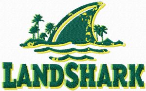 LandShark Lager logo embroidery design