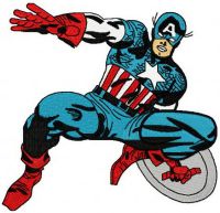 Captain America embroidery design