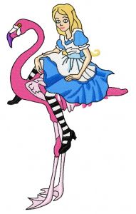 Alice on flamingo
