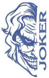 Mad Joker embroidery design
