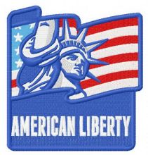American Liberty embroidery design