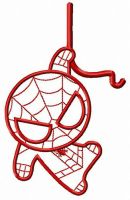 Chibi Spiderman watching you embroidery design
