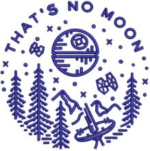 That's no moon embroidery design