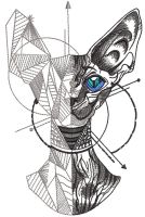 How to draw a cat embroidery design