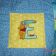 Winnie pooh letter E design on quilt embroidered