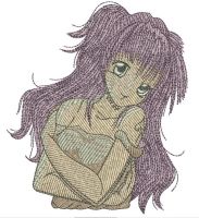 Anime girl 4 embroidery design