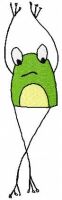 Funny frog free embroidery design 17