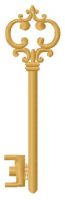 Golden key 10 embroidery design