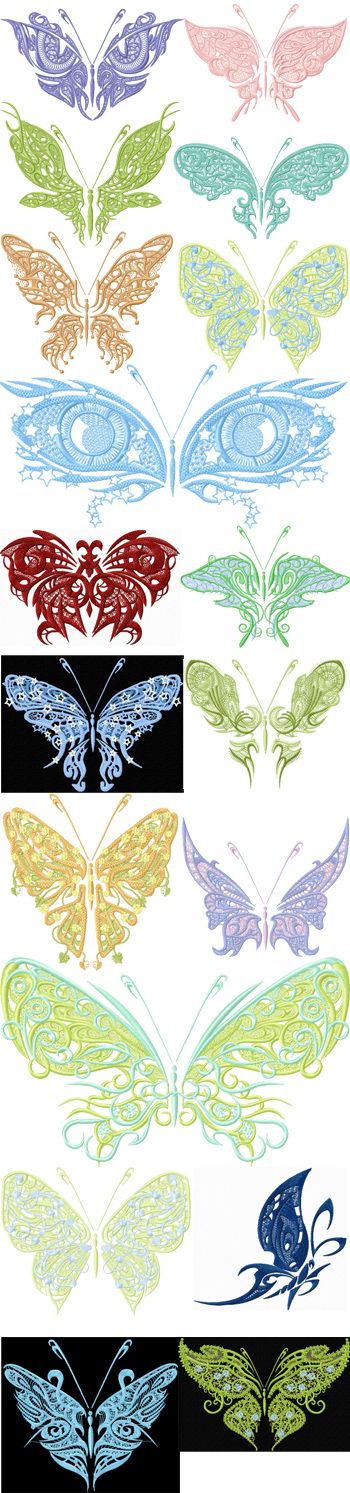 Fantastic Butterfles Collection 18 Designs