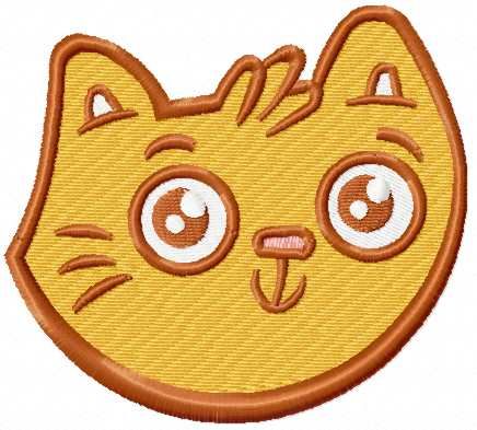 Funny cat face free embroidery design