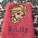 Towel embroidered with princess Elsa design