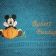 Blue towel with Mickey Mouse embroidery design
