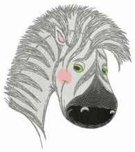 Baby zebra muzzle embroidery design
