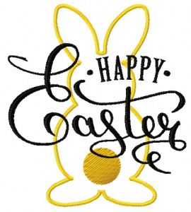 Happy Easter 5 embroidery design