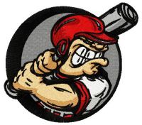 Baseball player 8 embroidery design