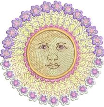 Sun embroidery design