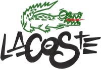 Lacoste art logo embroidery design
