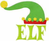 Elf and hat embroidery design