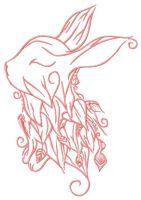 Foliar bunny 2 embroidery design