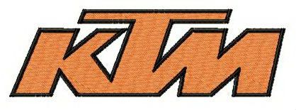 KTM alternative logo machine embroidery design
