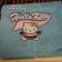 Embroidered Hello Kitty Cheerleading design on blue bath  towel