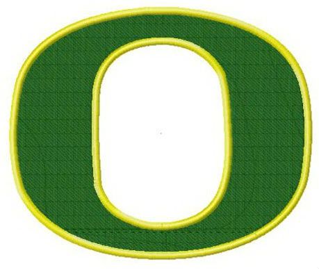 Oregon Ducks cap insignia machine embroidery design